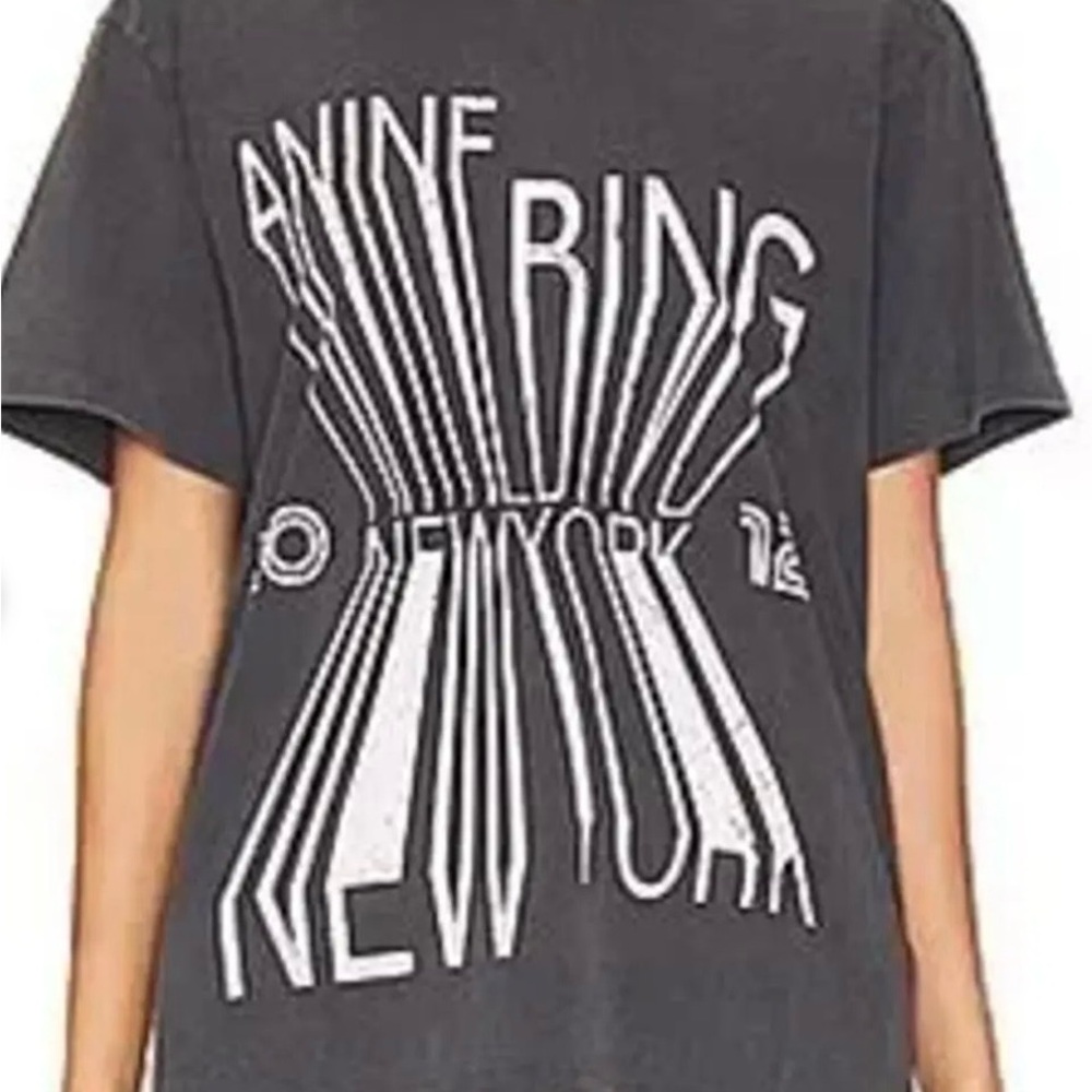 Anine Bing Charcoal Graphic Tee